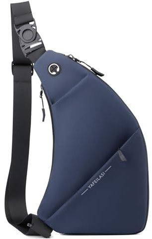 PEAKINGTECH Sling Bag Small Crossbody Rucksack: Anti-Diebstahl-Reisetasche vorne hinten, Blau