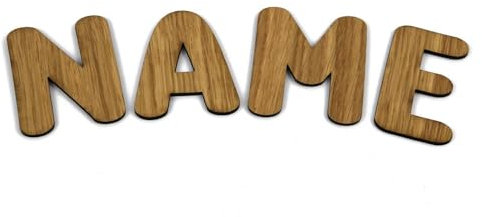 Türbuchstaben aus Acryl 7cm Buchstaben für Kinderzimmertür individuelles Namensschild Türschild Wanddekoration Eiche Furnier