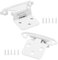 1/2 White Overlay Cabinet Hinges, 30 Pack (15 Pairs) Self Closing Flush Face Mount Cabinet Hardware Hinges for Kitchen Cabinet Doors