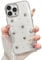 EYZUTAK Case for iPhone 15 Pro, Bling Glitter 3D Stars Phone Case, Cute Sparkly Crystal Clear Star Aesthetic Design, Slim Soft Durable TPU Transparent Protective Cover for Women Girls - Star