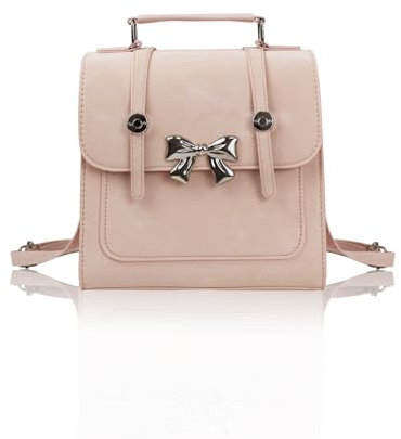 WisePoint Borsa Zaino Donna, PU Cuoio Zaino Piccolo Casual Borse a Zainetto, Zainetto Donna con Tracolla Staccabile per Viaggi, Lavoro, Shopping (Rosa)