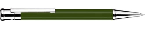 Otto Hutt design04 Kugelschreiber mit glänzendem Oliveschaft und Platinelementen, Länge: 13,3 cm und einem Gewicht von 42,1 Gramm, 944208
