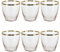 KASANOVA Set 6 bicchieri acqua 365 ml rosa con bordo oro Shine