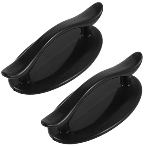 HOMSFOU 2 Stück Selbstklebende Schubladengriffe Aus Robustem Material Schwarzer Klebegriff Für Schränke Glastüren Und Küchenschubladen Vielseitig Einsetzbar Für Möbel Und Fenster