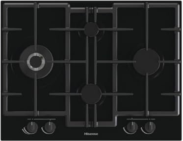 HISENSE GED663B Plateau cuisson à gaz 67 cm verre noir grilles en fonte