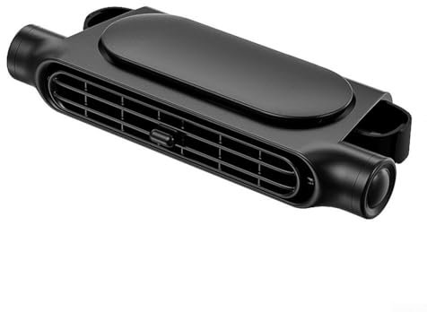 Ventilador de asiento de coche portátil 3000mAh con 3 velocidades, ventilador de enfriamiento recargable para reposacabezas trasero para vehículo, ventilador eléctrico de viento grande (negro)