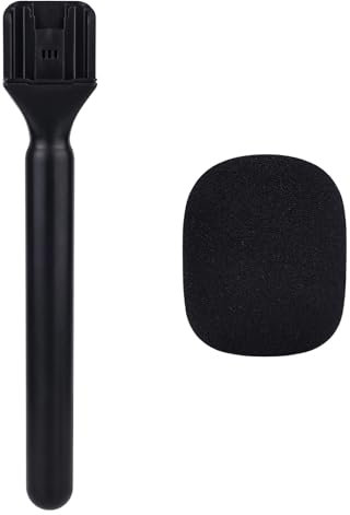 BOXOB Holder for DJI Mic/DJI Mic 2, Handheld Wireless Microphone Stand Wireless Interview Microphone Adapter Handle with Pop Filter, Parts Accessories