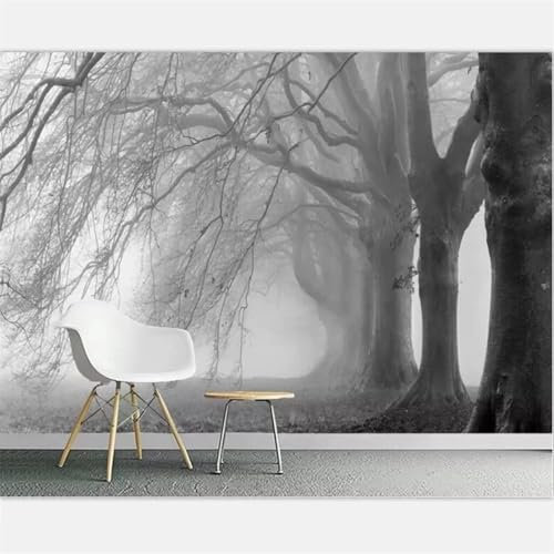 Schwarzer Und Weißer Baum 3D Tapeten Tapete Home Esszimmer Fototapete Effekt Wohnzimmer Schlafzimmer Kinderzimmer-200cm×140cm