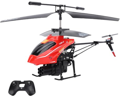Authticar Hélicoptère télécommandé avec maintien de l'altitude et lumières LED, 2,4 GHz 6 axes Gyro Mini avion de tir pour adultes et adolescents (rouge)