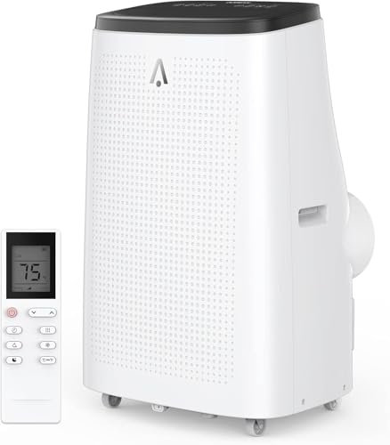 14,000 BTU Portable Air Conditioner - Powerful AC 3 in 1, Dehumidifier and Fan, Energy Saving, Quiet Sleep Mode, 24 Hour Timer, Remote Control, Cool Quickly