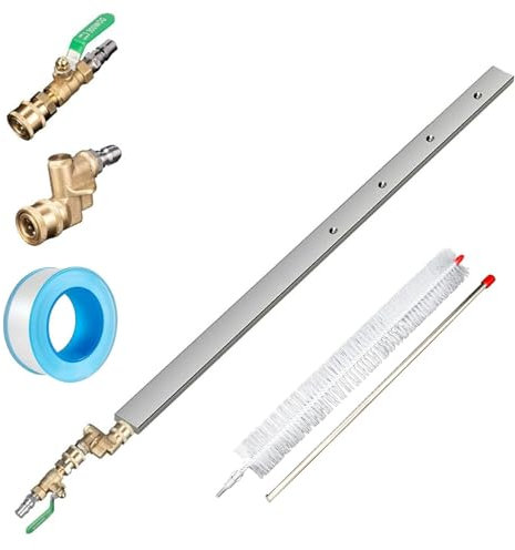 Varilla De Limpieza De Radiador, Herramienta De Limpieza Y Enjuague De Radiador De 4500 Psi Con Cepillo De Limpieza Y Dos Acopladores Rápidos De 1/4, Herramienta Portátil for Limpieza De Tanques De