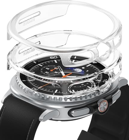 Ringke Slim [2 Stück / 46mm] Kompatibel mit Samsung Galaxy Watch 8 Classic Hülle, [Nur Rahmen] Kratzfester Leichter Hart-PC Schutzrahmen - Clear & Alpine Clear