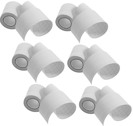 HOMSFOU Lot de 6 rouleaux autocollants pour plinthe et moulure de mur, plafond et coins de sol, durable, flexible, motif grain de bois blanc pour décoration de la maison