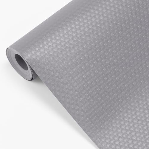 STARNINE Waterproof Shelf Liners Mat Kitchen Drawer Cabinets Liner Oil Proof Non Slip Fridge Mats Cut To Size Fridge Cupboard Liner Mats EVA BPA Free (Grey, 30cm x 3M)