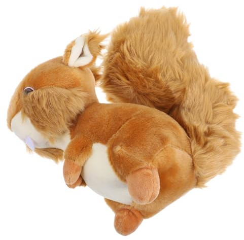 Toddmomy Eichhörnchenpuppe 1 Stück aus Plüsch, Kreative Dekoration | Kurzfigur fürs Sofa und Schlafzimmer, Liebevolles Geschenk für Freunde und Familie, Weiches Stofftier