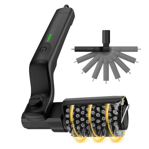 Brosse rotative électrique pour barbecue extérieur, sans fil et rechargeable, réglable à 180 °, rotation à 360 °, outils de nettoyage automatiques en acier inoxydable pour barbecue en plein air