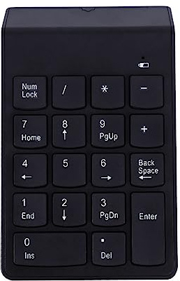 Wireless Numpad 18 Keys Mini Digital Keyboard with Auto Sleep Mode for Notebook Users, 2.4G Wireless Keypad Office Accessory