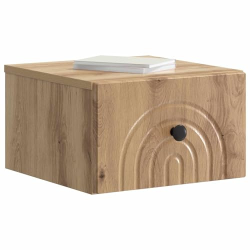 vidaXL Wandmontierter Nachttisch 2 pcs Artisan-Eiche 33 x 34,5 x 20 cm, Wohnzimmer-Aufbewahrung, Vintage-Schrank, rechteckig, viel Platz, Coole Lösungen für effiziente Ordnung