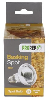 ProRep Basking Spotlamp 40w ES | Screw Fitting | Clear Reflector Spot Bulb | Reptile Lighting | Spotlight