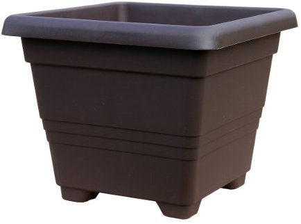 Plastia - Maceta Begonia 40 x 40 cm, Color de Chocolate