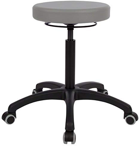 Sport-Tec Drehhocker Standard mit Komfort-Polster und Rollen, Rollhocker Arbeitshocker