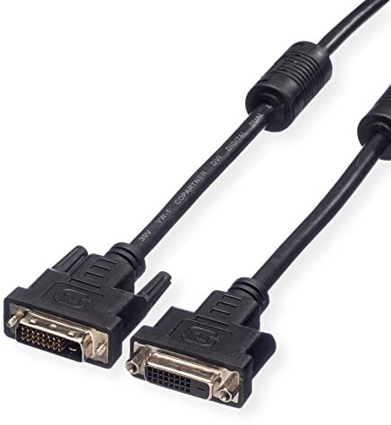 Value Secomp 3 m DVI-D/DVI-D cable DVI Negro - Cables DVI (3 m, DVI-D, DVI-D, Negro, 1 pieza(s), Male connector/Female connector)