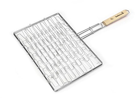 Barbecook - Sarten con agujeros para barbacoas, REJILLA ELÁSTICA 40 x 28 cm