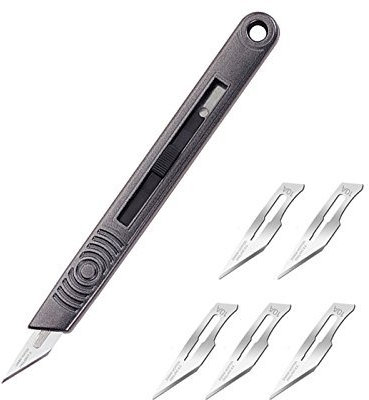 3 X Swann Morton retractaway blade knife/scalpel + 5 10a blades