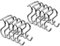 10er SET Kesseböhmer LINERO K 16 Doppel-Haken in CHROM glänzend/Relingsystem/Funktionssäulensystem HighLine/Doppelhaken