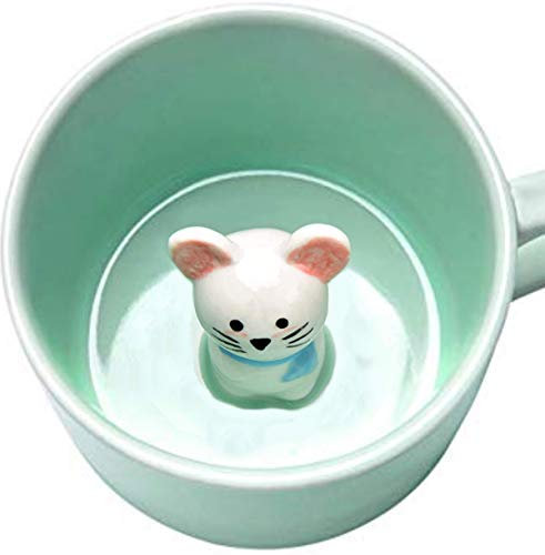 3D Kaffee Becher CUTE CARTOON ANIMAL Keramik – Baby Tasse innen, Best Tasse Office & Geburtstag Geschenk 8 Oz 8 ounce Baby Mouse