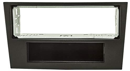 tomzz Audio 2439-164 Radioblende Metallschacht kompatibel mit Opel Corsa D Astra H Zafira B Charcoal schwarz
