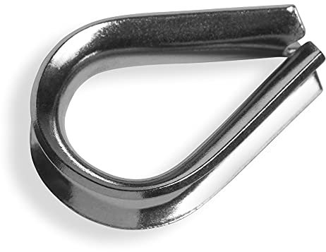 HEAVYTOOL® Drahtseil Kauschen 4mm Edelstahl (20 Stück) A4 AISI316 Inox Seilkausche drahtseilkausche kausche Stahlseilkausche