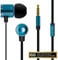 UBSOUND Fighter PRO HD Blu Cuffie Auricolari In-Ear Alluminio con Microfono e Jack standard 3,5mm Cavo Piatto Antinodi per Smartphone Iphone PC Game Tablet Mp3 Garanzia 2 anni