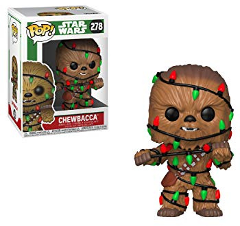 Funko POP! Bobble: Star Wars - Holiday Chewbacca with Lights | Official Sci-Fi Merch - Collectable Vinyl Figurine for Shelf Display - Birthday Gift Idea for Fans and Collectors