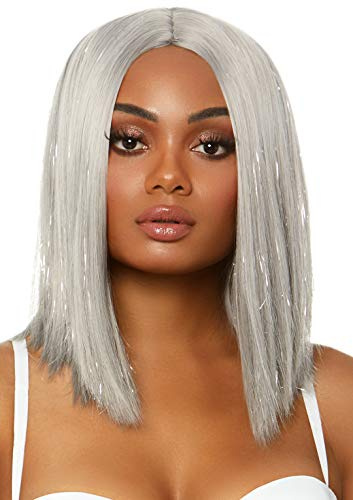 LegAvenue Long bob with tinsel Wigs silver