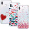 Cover per Samsung Galaxy A40, (3 Pack) Morbido Trasparente Silicone Custodie Protettivo TPU Gel Case, Amore
