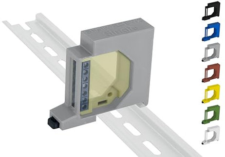 Hutschienenhalter/Adapter Single für Shelly RGBW2 DIN Rail bracket (35mm) (Grau)