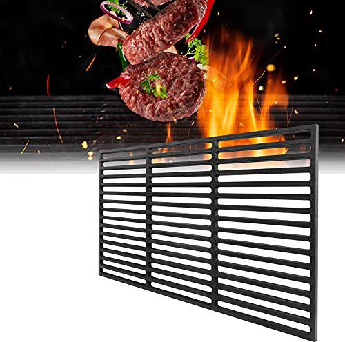 YARDIN Gusseisen Grillrost 42 x 28 cm Rechteck Grillgitter Gussrost Roste Zubehör für BBQ, Gasgrill, Holzkohlegrill