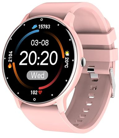 0,8cm Ultra Sottile Orologio Intelligente Tracker di Fitness Contapassi con Funzioni Monitoraggio di Frequenza Cardiaca, Pressione Sanguigna, Ossigeno nel Sangue e Sonno, Notifica Push Messaggio