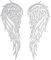 JYHCD 2 Stück Vintage Engelsflügel Wanddeko Metall Wandbehang Skulpturen Dekoration Einzigartige Heimdekoration,Für Schlafzimmer Wohnzimmer Esszimmer Garten,Weiß,13x30cm/5 x11.8