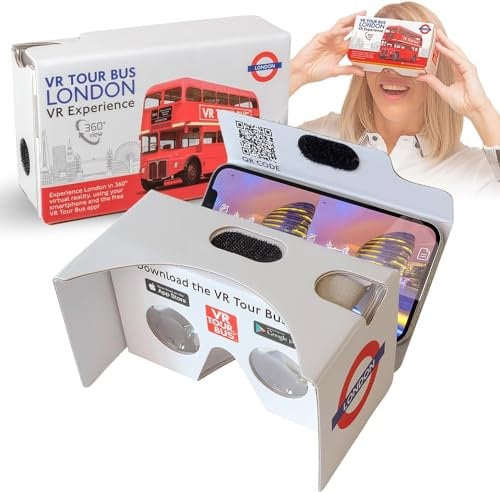 VR Tour Bus - London. Virtual-Reality-Viewer mit 360°-Rundgang durch London-App. Offizielles Lizenzprodukt von Transport for London (TfL). Inspiriert von Google Cardboard. Android/iOS Smartphones.