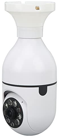 CaméRa de SéCurité à Ampoule, 5G 2.4G WiFi 2MP 1080P CaméRa de Surveillance sans Fil Rotative pour Le Bureau pour la Maison