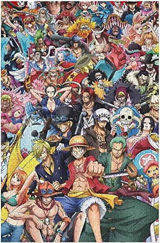 Puzzle 1000 Teile - one Piece Manga Poster Set - Puzzle for Adults and Children from 14 Years Knobelspiele Puzzle in Panorama Format 75x50cm