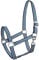 Halfter für Pferde Start Economic Pferdehalfter - Verstellbares Halfter Pferd, Stallhalfter Pony, Vollblut, Warmblut (Dunkelblau/Weiß/Blau, Full)