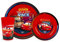 Lulabi Cars Neon Set 3 Pezzi Pappa, Bimbo, Polipropilene