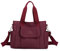 YANAIER Damen Handtasche Umhängetasche Multi Fach Shopper Schultertasche Wasserdicht Nylon Henkeltasche für Reisen Schule Arbeit Burgund