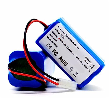 YAXRO 14,8 V 2600 mAh Li-Ionen-Akku kompatibel mit Xiaomi G1 MI Robot Vacuum-Mop Essential MJSTG1 Roboter-Staubsauger 18650 Akku (Color : 3500mAh, Size : 2600mAh)