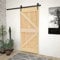 Festnight Puerta Corredera Madera Puerta de Granero Puerta Corredera de Madera Maciza de Pino 100x210 cm