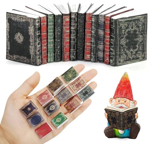 BHGWR Accessori per la casa delle bambole in miniatura, 1:12 Libri in miniatura