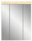 Newroom Spiegelschrank Sonoma Eiche hell Spiegelglas Schminkspiegel Modern Elegant - 60x79x18 cm (BxHxT) - Frisierspiegel Wandspiegel Badezimmermöbel - [Bolero.Five] Bad Badezimmer WC
